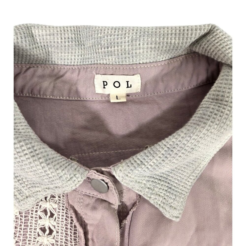 POL Honeylace Jacket Oversized Patchwork Purple L… - image 6